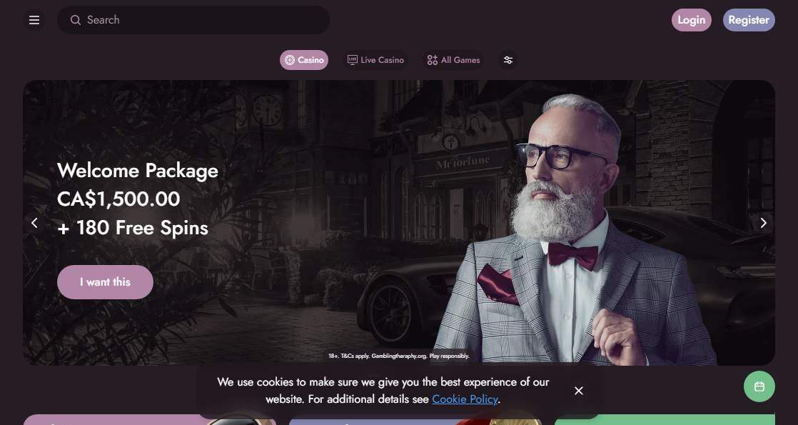 mFortune Casino Desktop screenshot